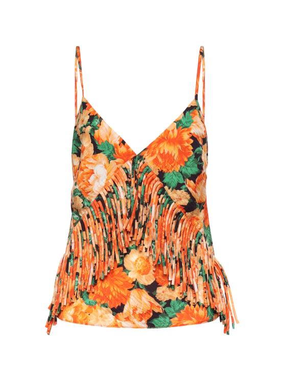 26SS 핑코 민소매 티셔츠 106823 A3AOAS4 Multicolor Orange Green