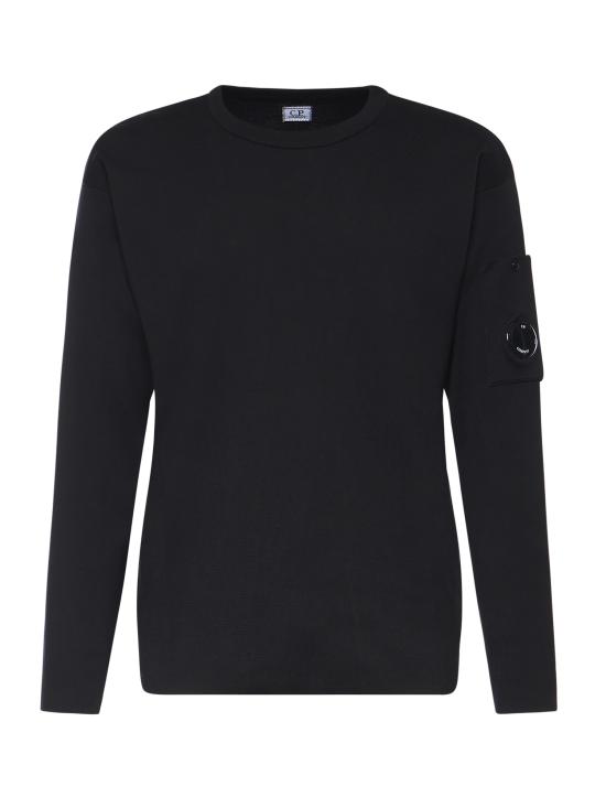 26SS 씨피 컴퍼니 코튼 씨 아일랜드 렌즈 스웨터 20CMKN097A11 0560A999 BLACK