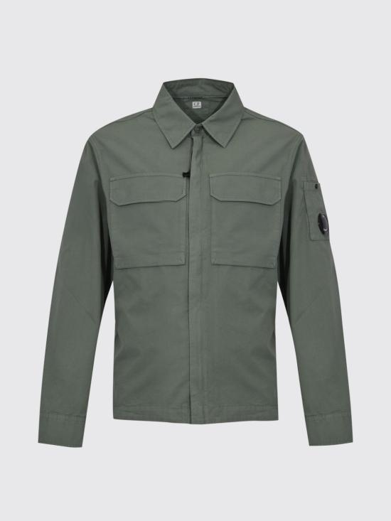 26SS 씨피 컴퍼니 오가닉 개버딘 지퍼 렌즈 오버셔츠 20CMOS156A110143G 668 Forest Green - C.P. COMPANY