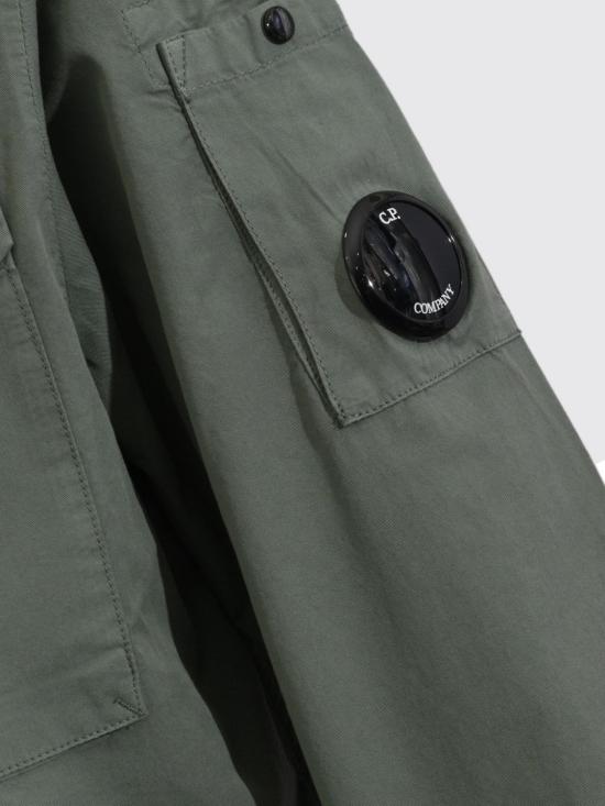 26SS 씨피 컴퍼니 오가닉 개버딘 지퍼 렌즈 오버셔츠 20CMOS156A110143G 668 Forest Green - C.P. COMPANY