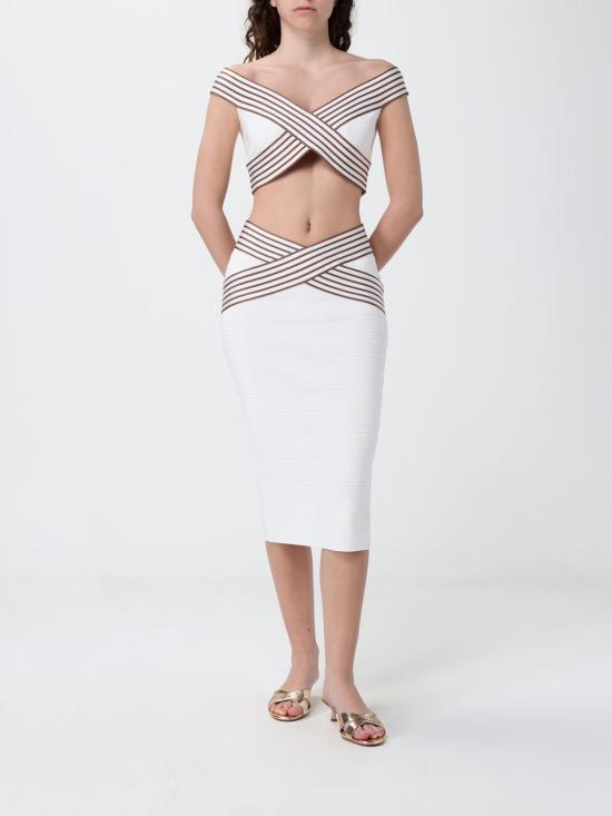26SS 엘리자베타프랜치 긴팔 티셔츠 TK44S61E2 AQ6 Ivory - ELISABETTA FRANCHI