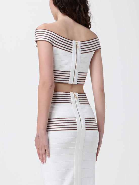 26SS 엘리자베타프랜치 긴팔 티셔츠 TK44S61E2 AQ6 Ivory - ELISABETTA FRANCHI