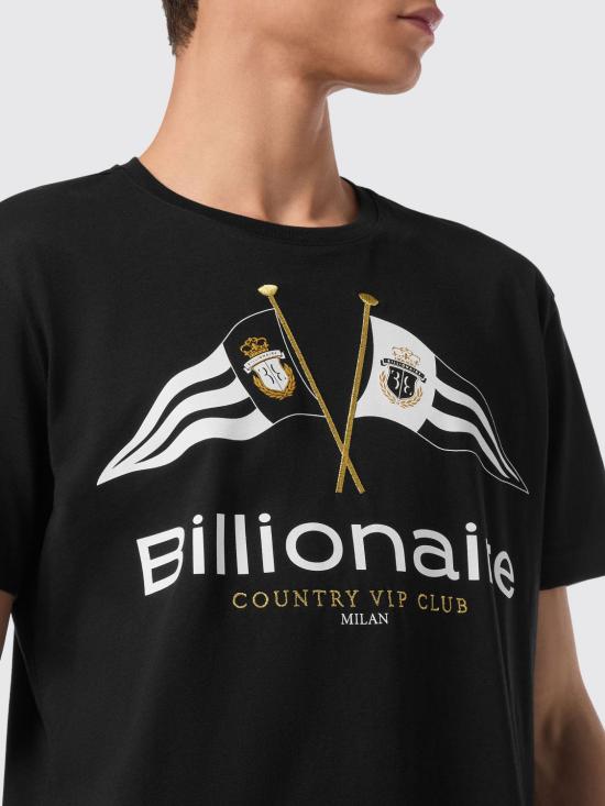 26SS 빌리어네어 반팔 티셔츠 WAECMTK8327BTE014N 02 Black - BILLIONAIRE