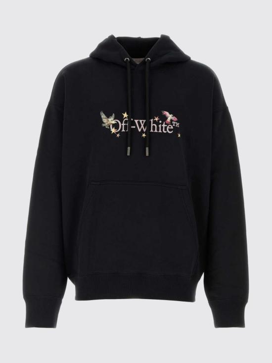 26SS 오프화이트 후드 티셔츠 OMBB085Z26FLE0 0300 Black - OFF WHITE