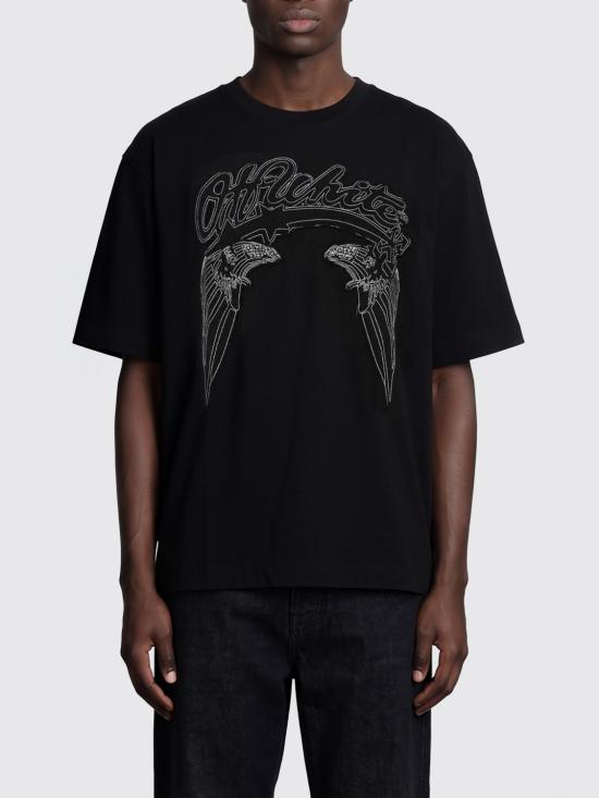 26SS 오프화이트 반팔 티셔츠 OMAA120Z26JER0 0600 Black