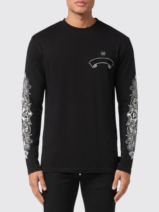 26SS 필립 플레인 긴팔 티셔츠 AAECMTK8690PJY002N 02 Black