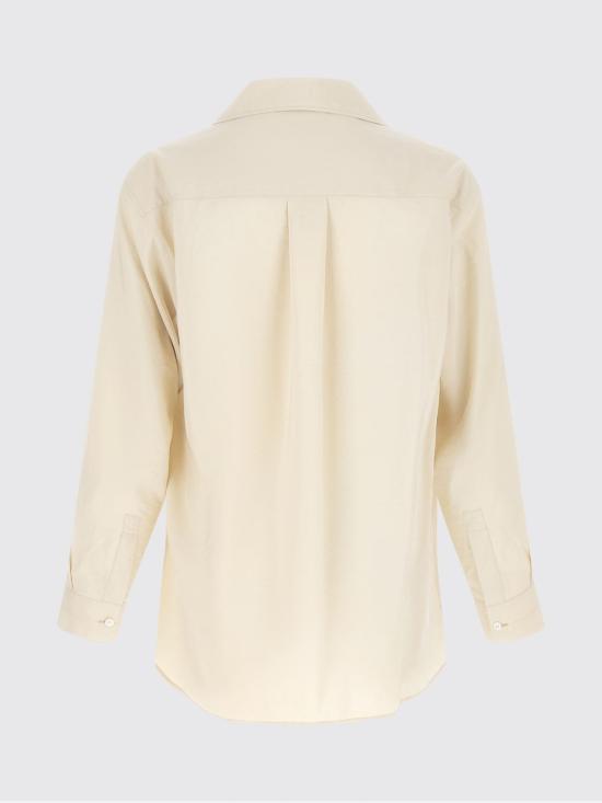 26SS 르메르 드라이 실크 컨버터블 칼라 셔츠 SH1233LF1308 BG235 White - LEMAIRE