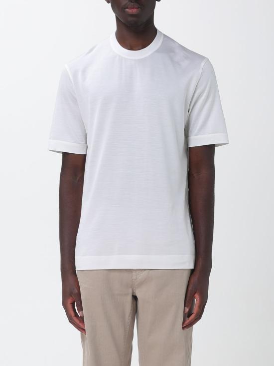 26SS 에르메네질도제냐 반팔 티셔츠 H718UH386A3 N01 White