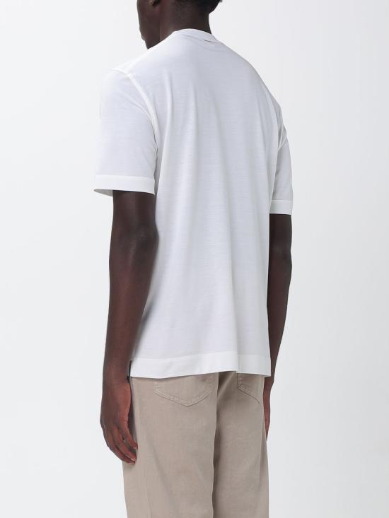 26SS 에르메네질도제냐 반팔 티셔츠 H718UH386A3 N01 White - ERMENEGILDO ZEGNA