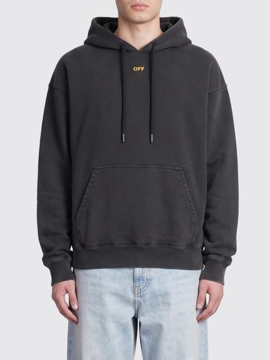 26SS 오프화이트 후드 티셔츠 44MBB085S26F00 B001 Black