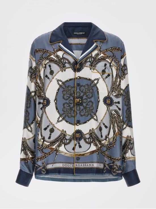 26SS 돌체앤가바나 긴팔 셔츠 G5IF1THI12B HT5XB Blue - DOLCE & GABBANA