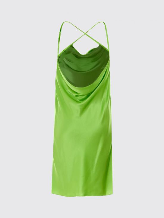 26SS 생로랑 미디 원피스 861314Y7G27 3104 Green - SAINT LAURENT