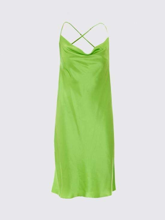 26SS 생로랑 미디 원피스 861314Y7G27 3104 Green - SAINT LAURENT