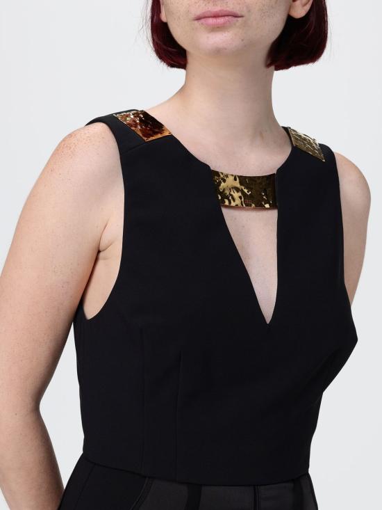 26SS 엘리자베타프랜치 긴팔 티셔츠 TO05061E2 110 Black - ELISABETTA FRANCHI