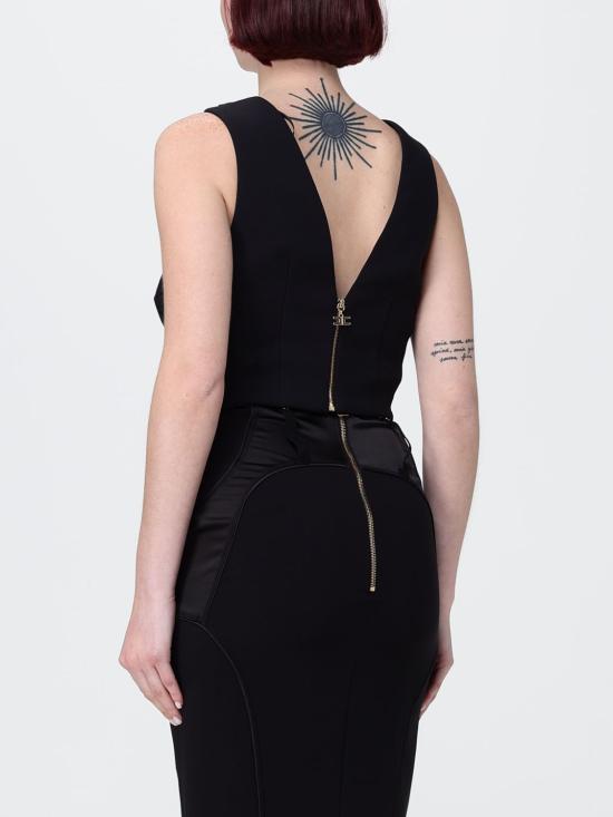 26SS 엘리자베타프랜치 긴팔 티셔츠 TO05061E2 110 Black - ELISABETTA FRANCHI