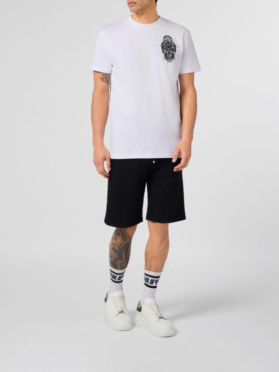26SS 필립 플레인 반팔 티셔츠 SAFCMTK8816PJY002N 01 White - PHILIPP PLEIN