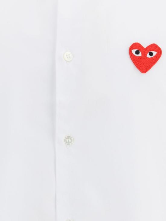 26SS 꼼데가르송 레드하트 와펜 셔츠 AXB002051 2 White - COMME DES GARCONS