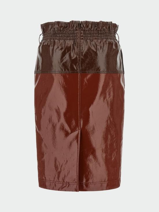 26SS 생로랑 미디 스커트 851065Y7J67 2309 Burgundy - SAINT LAURENT