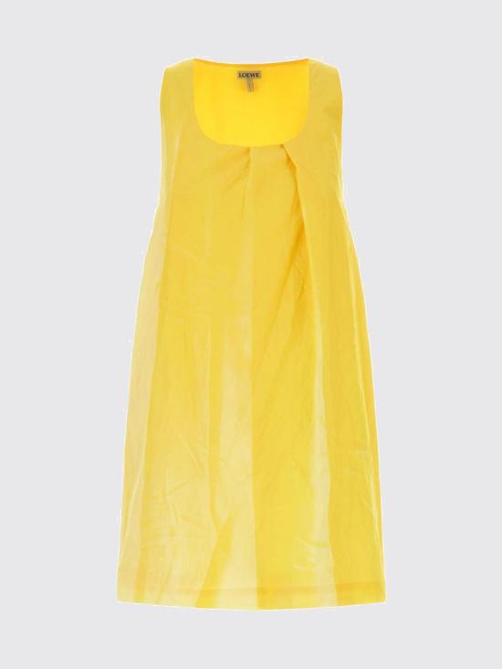 26SS 로에베 미디 원피스 S540Y09XVT Yellow - LOEWE