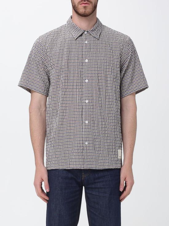 26SS 엠포리오 아르마니 반팔 셔츠 EM004856AF23206 F6214 Brown