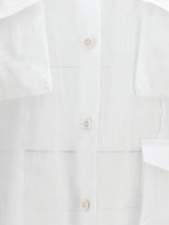 26SS 에르마노 설비노 셔츠 D482K754TUG 10601 White - ERMANNO SCERVINO