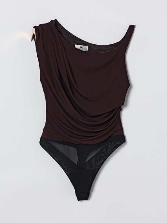 26SS 엘리자베타프랜치 긴팔 티셔츠 BO01361E2 EV9 Cocoa - ELISABETTA FRANCHI