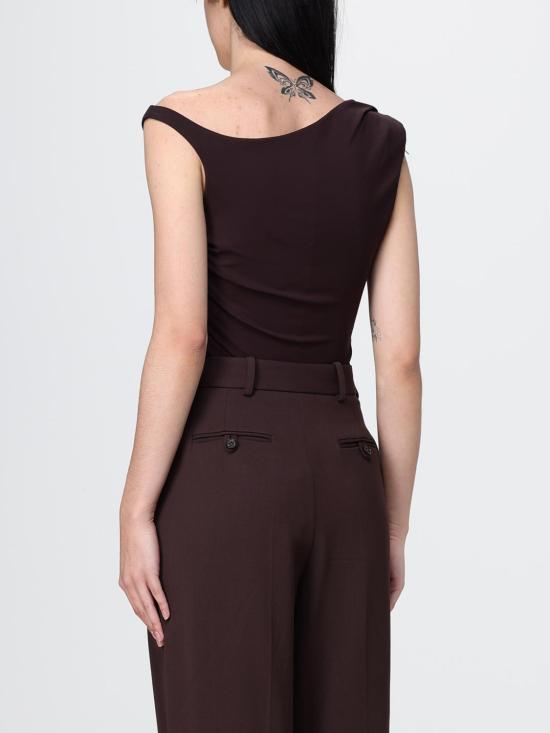 26SS 엘리자베타프랜치 긴팔 티셔츠 BO01361E2 EV9 Cocoa - ELISABETTA FRANCHI