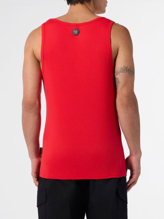 26SS 필립 플레인 민소매 티셔츠 SAFCMTK8470PTE004N 13 Red - PHILIPP PLEIN