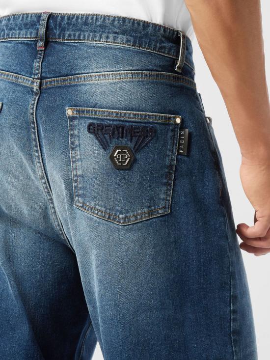 26SS 필립 플레인 데님 팬츠 AAECMDT4217PDE004N 24BR Denim - PHILIPP PLEIN