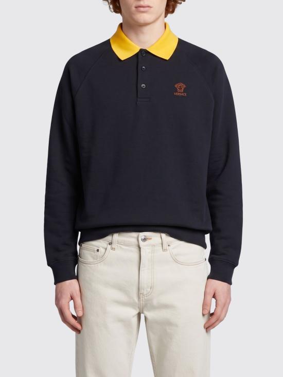 26SS 베르사체 폴로 티셔츠 10245831A17914 1UI20 Navy