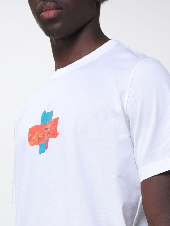 26SS 폴 스미스 지브라 패치 반팔 M2R011RVP5795 01 White - PAUL SMITH