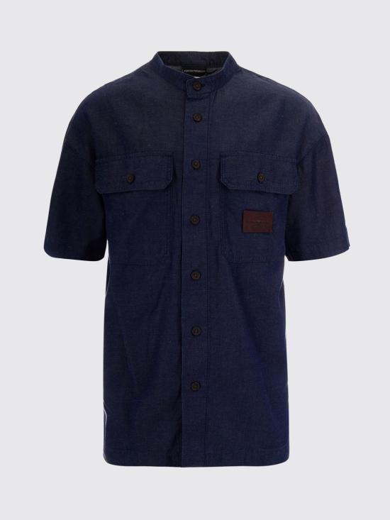 26SS 엠포리오 아르마니 반팔 셔츠 EM005823AF25156 MB001 Denim - EMPORIO ARMANI