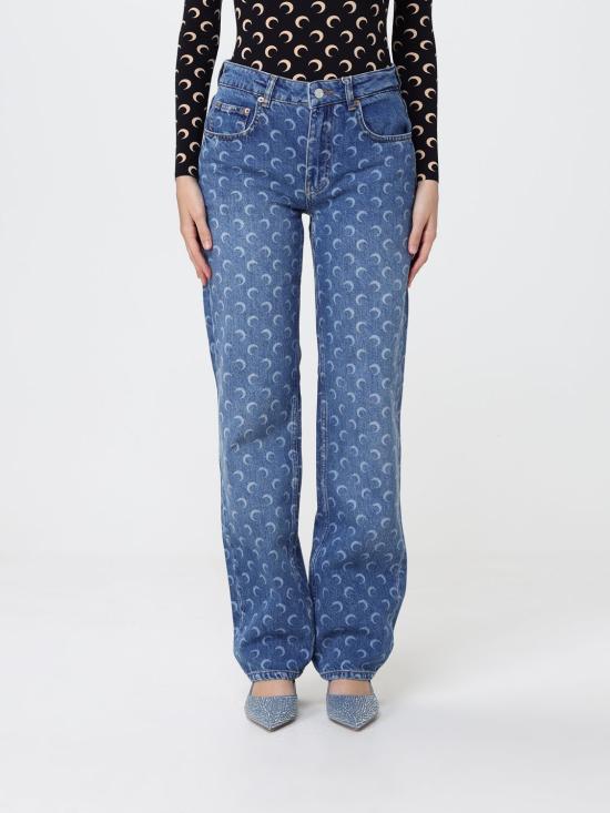 26SS 마린세르 문 스트레이트 데님 진 WPA128BCDEN0002 BL05 Gnawed Blue