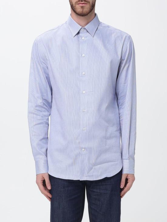 26SS 엠포리오 아르마니 긴팔 셔츠 EM000195TE20513 F9027 Gnawed Blue