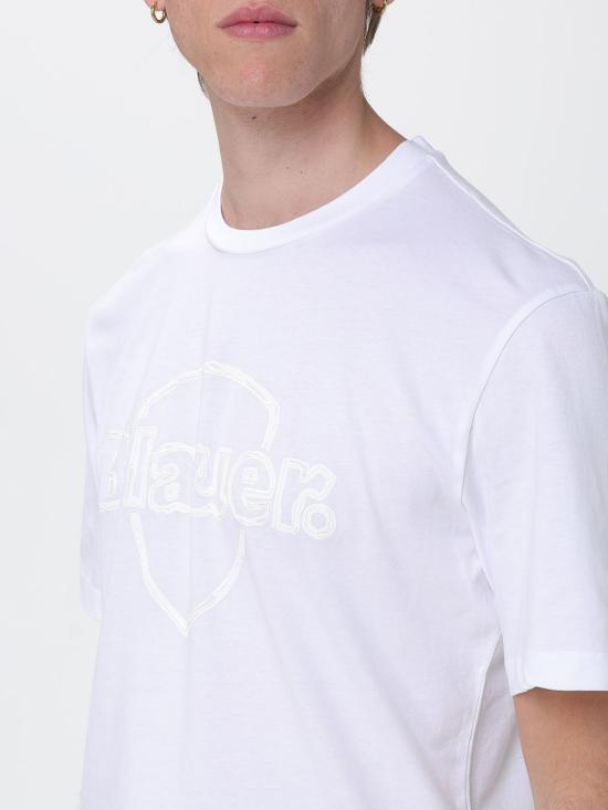 26SS 블라우어 반팔 티셔츠 BLUH02301007439 100 White - BLAUER