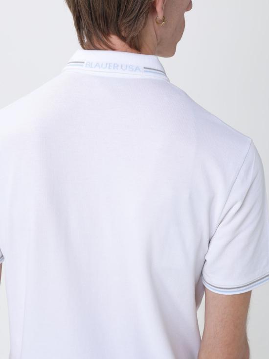 26SS 블라우어 폴로 티셔츠 BLUT02293006801 100 White - BLAUER