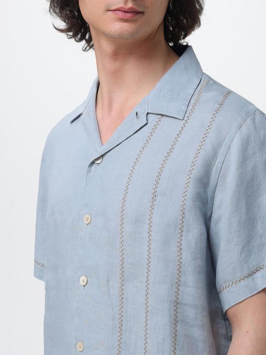 26SS 폴 스미스 반팔 셔츠 M2R695UEV22649 41 Blue 1 - PAUL SMITH