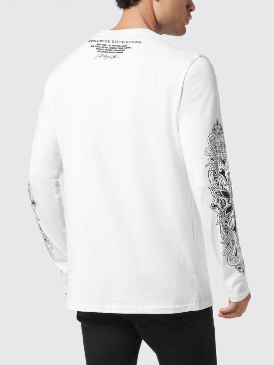 26SS 필립 플레인 긴팔 티셔츠 AAECMTK8690PJY002N 01 White - PHILIPP PLEIN