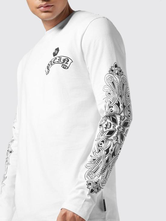 26SS 필립 플레인 긴팔 티셔츠 AAECMTK8690PJY002N 01 White - PHILIPP PLEIN