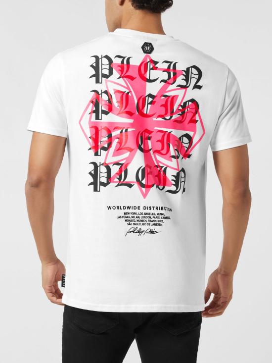 25FW 필립 플레인 반팔 티셔츠 AAECMTK8698PJY002N 01 White - PHILIPP PLEIN