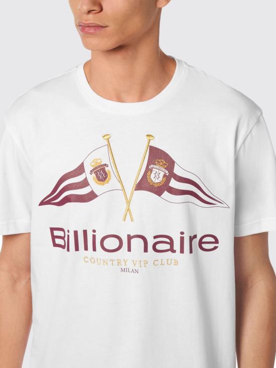 26SS 빌리어네어 반팔 티셔츠 WAECMTK8327BTE014N 01 White - BILLIONAIRE