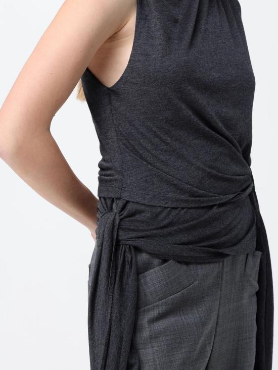 26SS 가니 긴팔 티셔츠 A1040288 252 Grey - GANNI