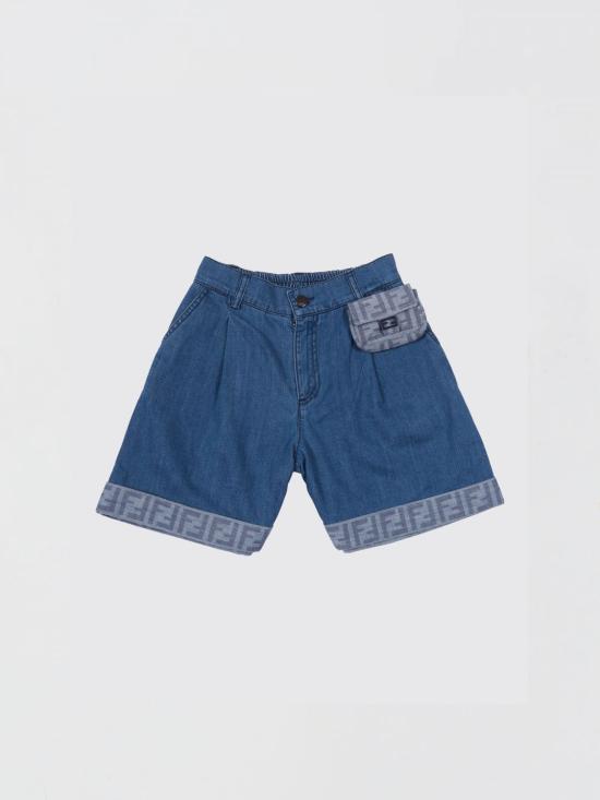 26SS [키즈] 펜디 데님 숏팬츠 JFF400AVWI F0QG0 Blue