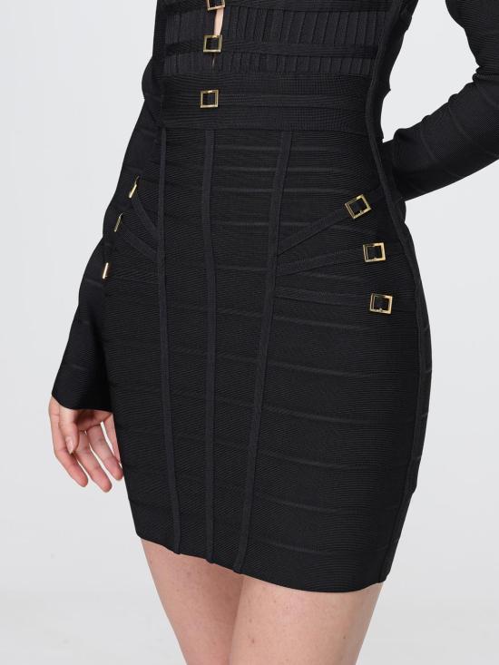 26SS 엘리자베타프랜치 숏 원피스 AM23D62E2 110 Black - ELISABETTA FRANCHI