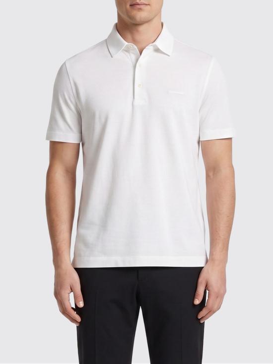 26SS 에르메네질도제냐 폴로 티셔츠 UH348A3H794 100 White