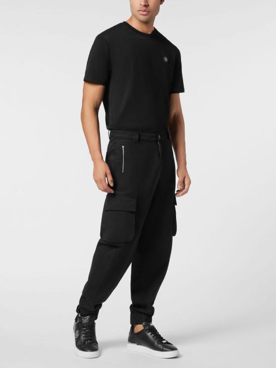 26SS 필립 플레인 트레이닝/조거 팬츠 AAECMRT1630PTE006N 02 Black - PHILIPP PLEIN