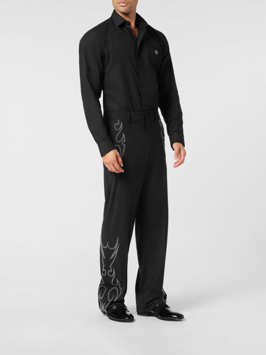 26SS 필립 플레인 트레이닝/조거 팬츠 AAECMRT1619PTE022N 02 Black - PHILIPP PLEIN