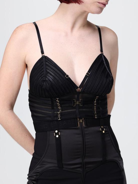 26SS 엘리자베타프랜치 긴팔 티셔츠 RG00962E2 110 Black - ELISABETTA FRANCHI