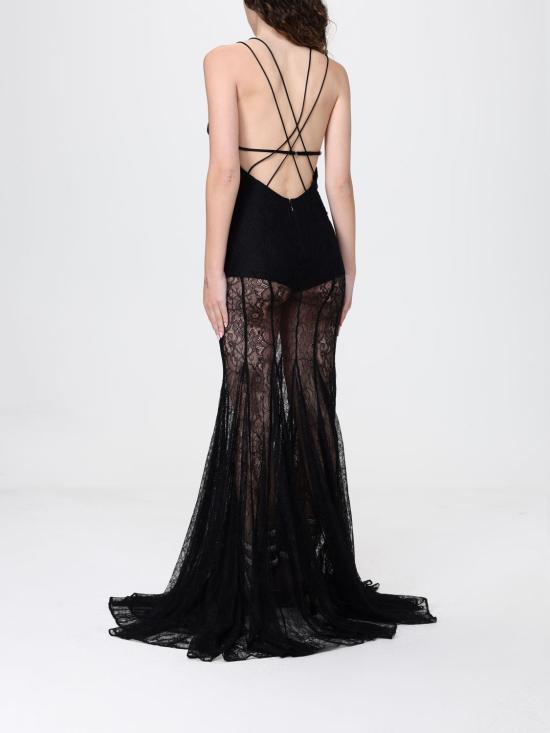 26SS 엘리자베타프랜치 롱 원피스 ABR6563E2 110 Black - ELISABETTA FRANCHI