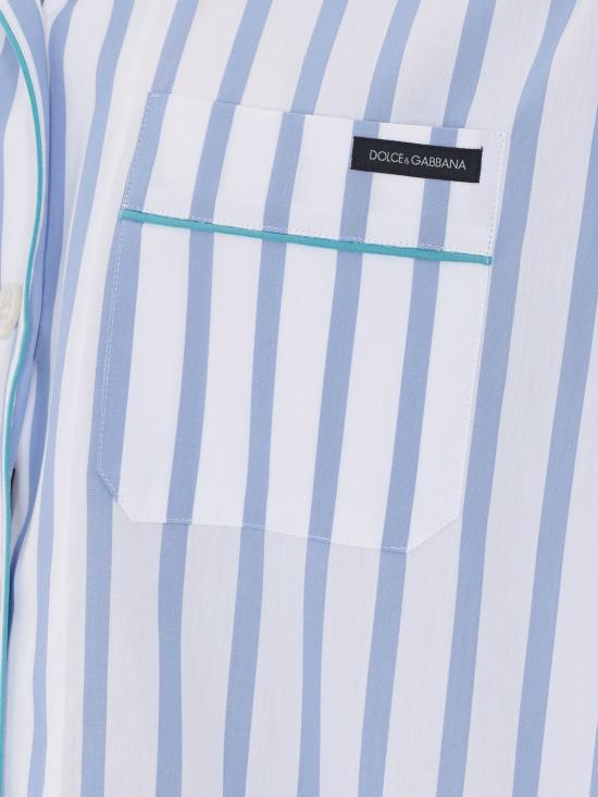26SS 돌체앤가바나 스트라이프 포플린 셔츠 F5U31TFR52W S8051 Blue - DOLCE & GABBANA